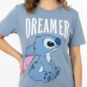Disney Lilo & Stitch “Dreamer” Graphic Tee Blue XL 15–17 Women’s / Juniors